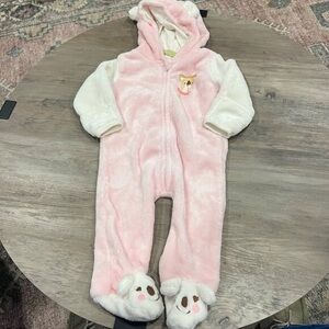 Penelope Mack Pink and White Footed One Piece